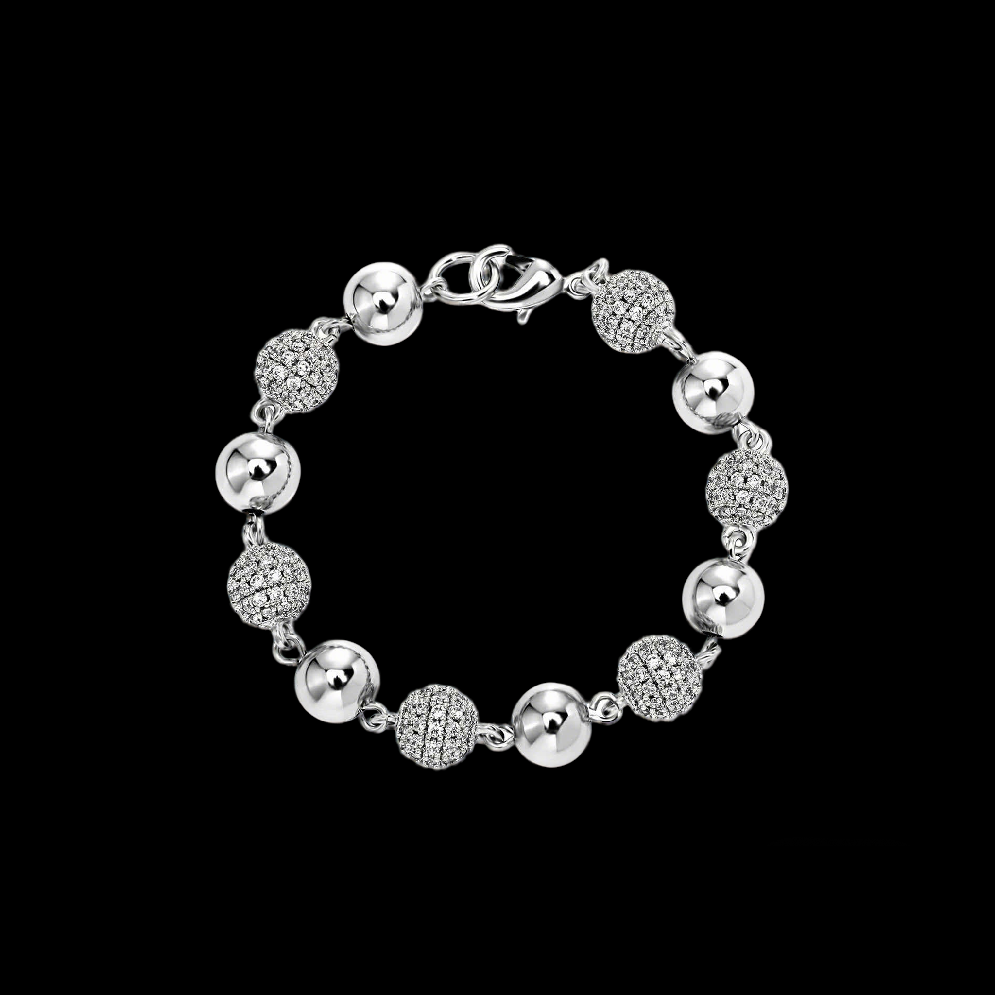Silver Radiance Star Gravel Bracelet