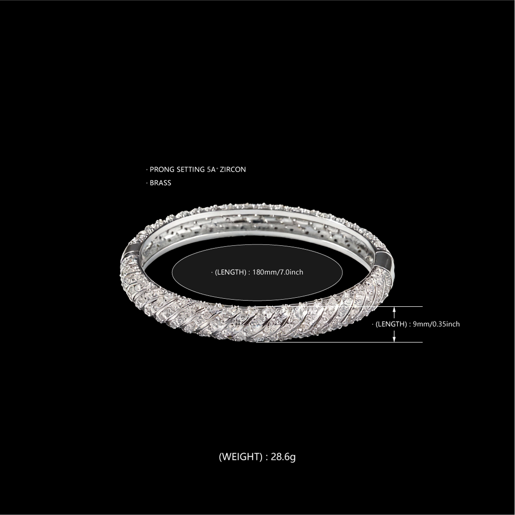 Luminous Spiral Bangle