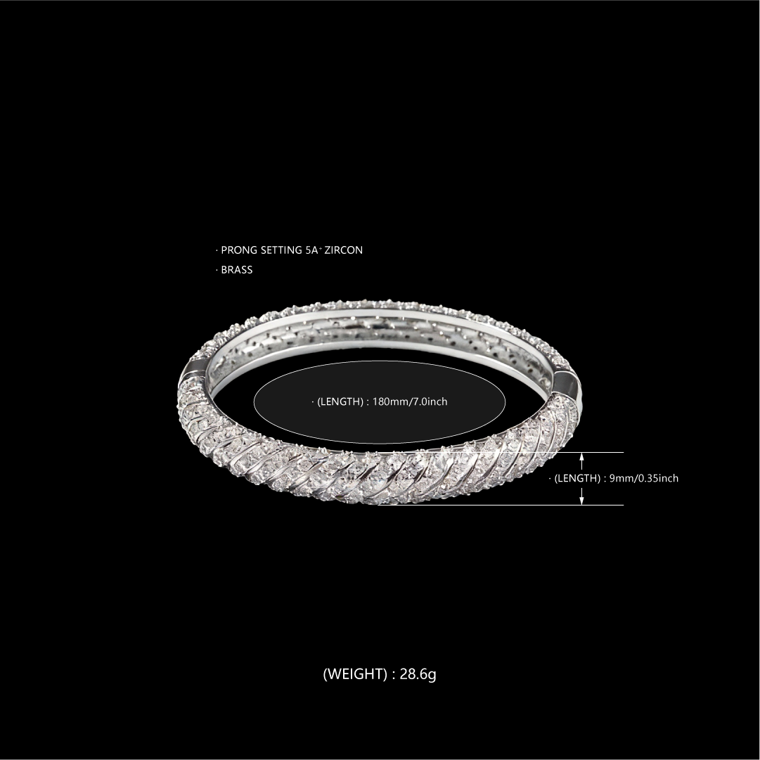 Luminous Spiral Bangle